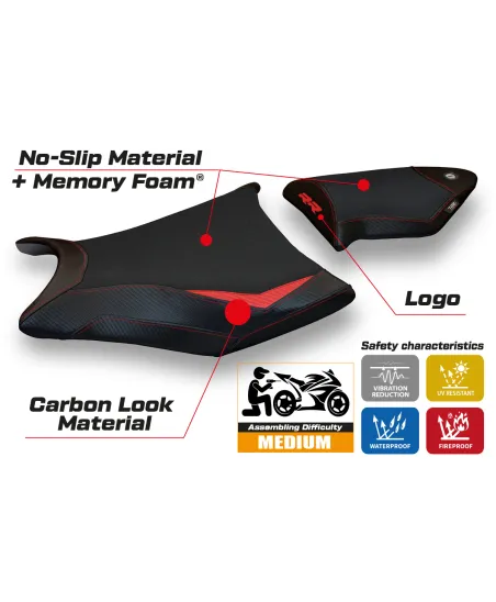 Sitzbezug kompatibel BMW S 1000 RR (09-11) Modell Essen 2 comfort system