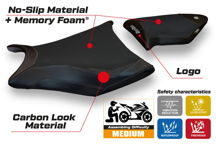 Seat cover compatible BMW S 1000 RR (09-11) Essen 2 comfort system model
