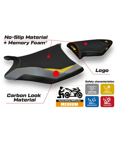 Sitzbezug kompatibel BMW S 1000 RR (09-11) Modell Essen special color comfort system