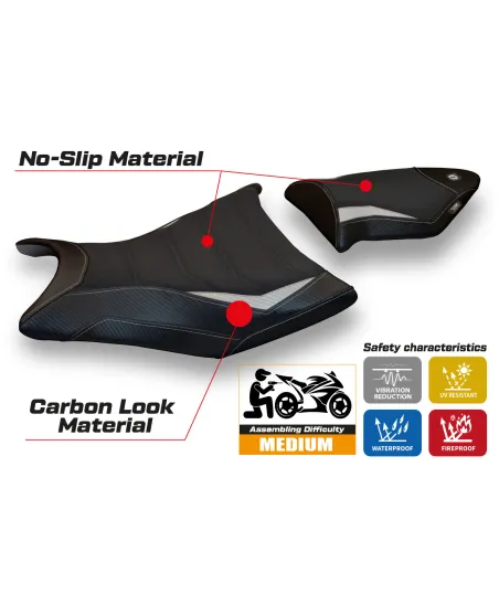 Housse de selle compatible BMW S 1000 RR (09-11) modèle Giuba 2 ultragrip