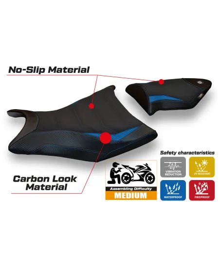 Funda de asiento compatible BMW S 1000 RR (09-11) modelo Giuba 2 ultragrip