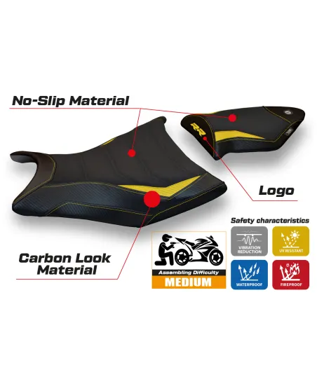 Seat cover compatible BMW S 1000 RR (09-11) Giuba 2 ultragrip model