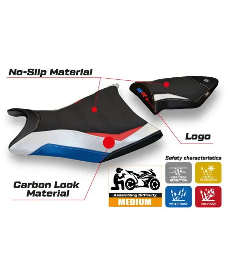 Seat cover compatible BMW S 1000 RR (09-11) Giuba special color ultragrip model