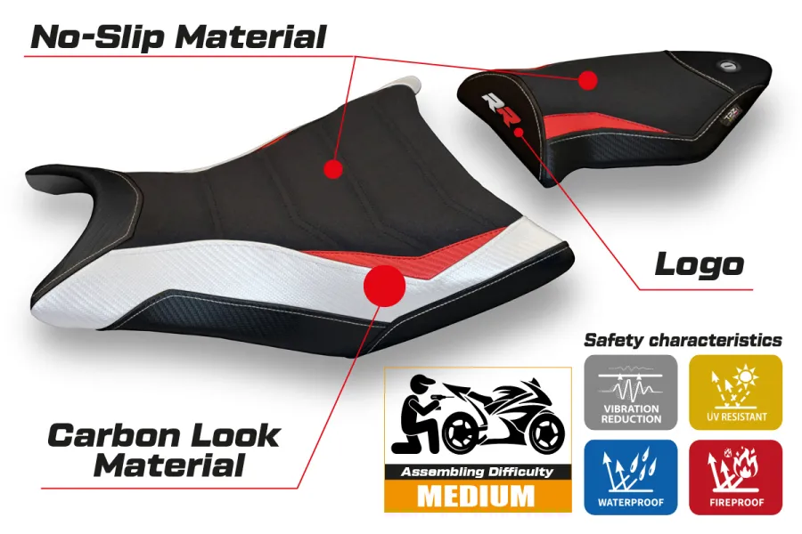 Seat cover compatible BMW S 1000 RR (09-11) Giuba special color ultragrip model