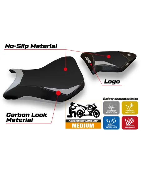 Rivestimento sella compatibile BMW S 1000 RR (12-14) modello Baku 2
