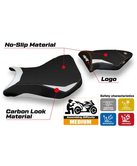 Rivestimento sella compatibile BMW S 1000 RR (12-14) modello Baku 2