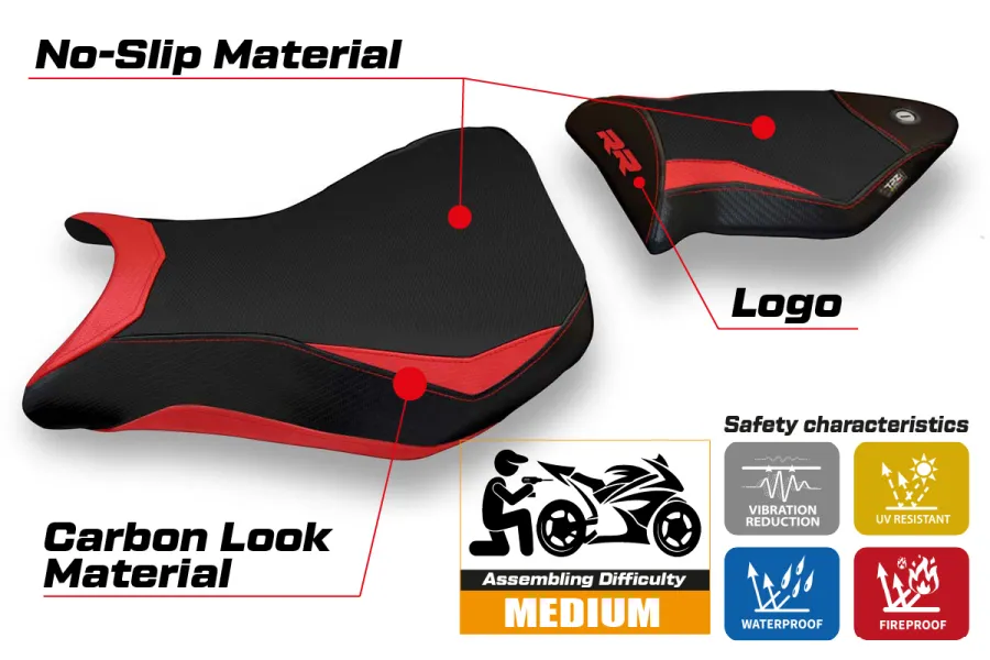 Rivestimento sella compatibile BMW S 1000 RR (12-14) modello Baku 2