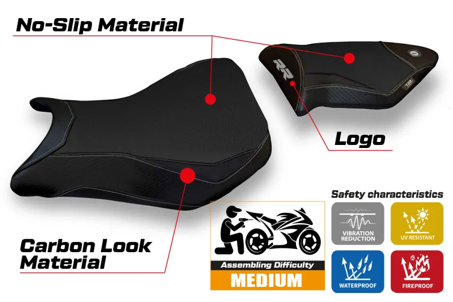 Sitzbezug kompatibel BMW S 1000 RR (12-14) Baku 2 Modell