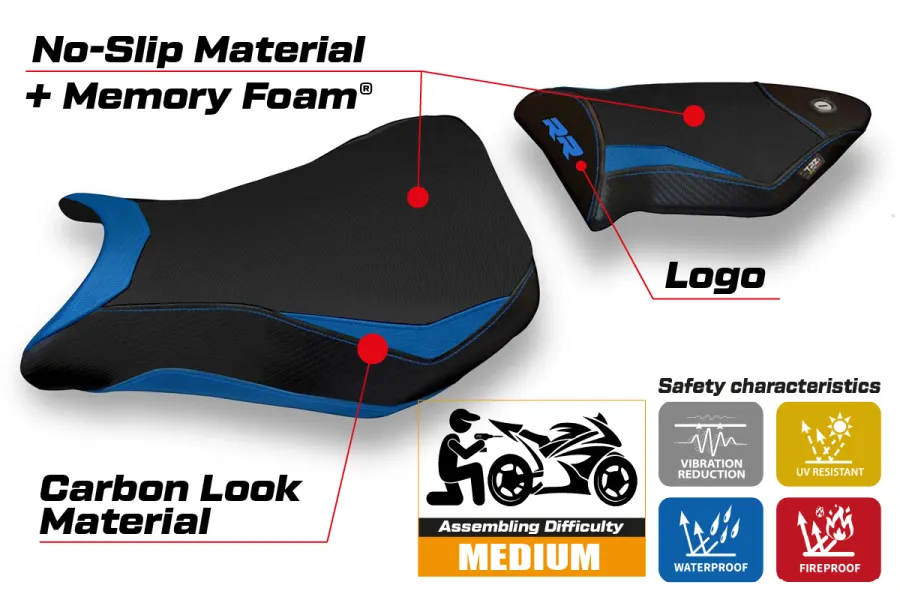 Seat cover compatible BMW S 1000 RR (12-14) Dacca 2 comfort system model