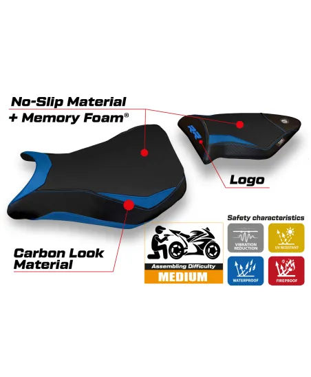 Seat cover compatible BMW S 1000 RR (12-14) Dacca 2 comfort system model