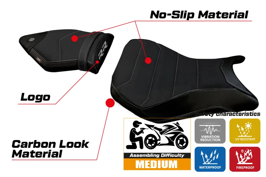 Seat cover compatible BMW S 1000 RR (12-14) Igrim ultragrip model