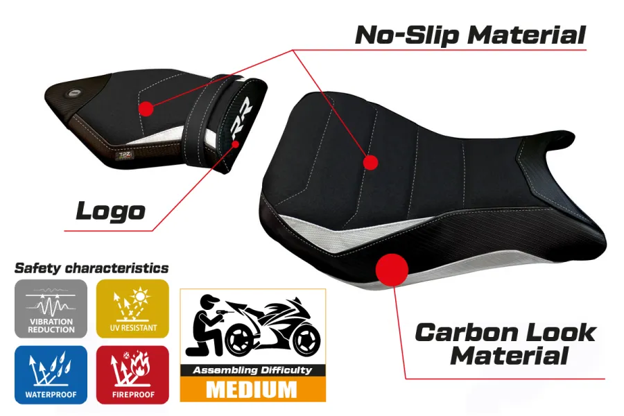 Seat cover compatible BMW S 1000 RR (15-18) Maiori 2 ultragrip model