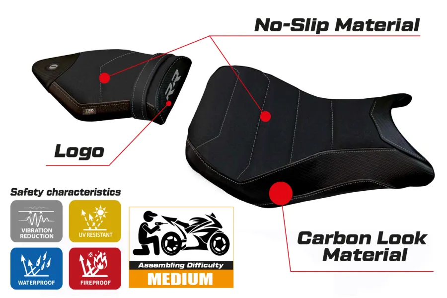 Seat cover compatible BMW S 1000 RR (15-18) Maiori 2 ultragrip model
