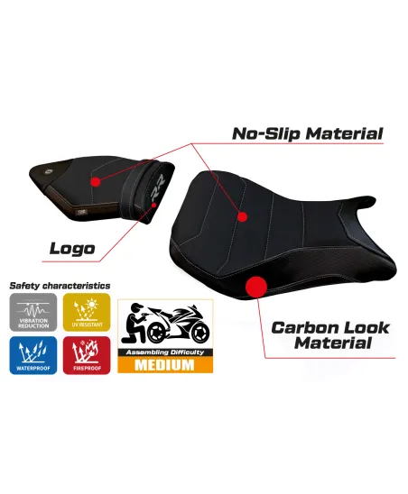 Seat cover compatible BMW S 1000 RR (15-18) Maiori 2 ultragrip model