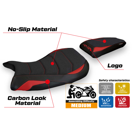 Sitzbezug kompatibel BMW S 1000 RR (19-23) Modell Atina 1 ultragrip