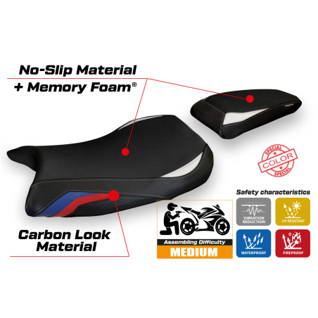 Sitzbezug kompatibel BMW S 1000 RR (19-23) Modell Deruta 1 comfort system