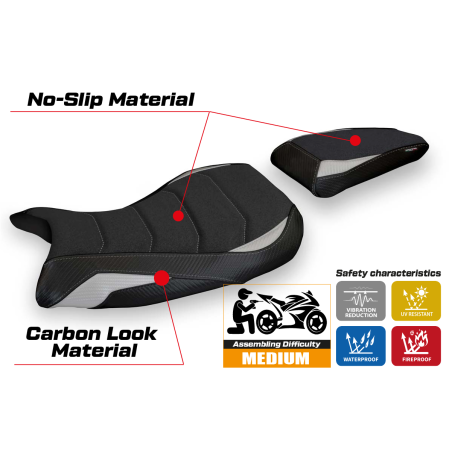 Seat cover compatible BMW S 1000 RR M-Sport (19-22) Edige 1 ultragrip model