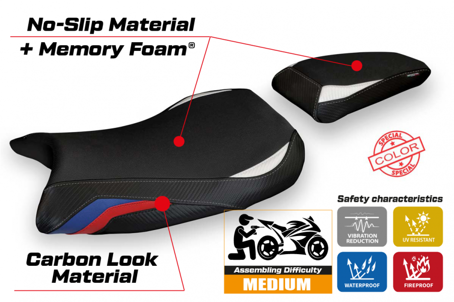 Seat cover compatible BMW S 1000 RR M-Sport (19-22) Ganja 1 comfort system
