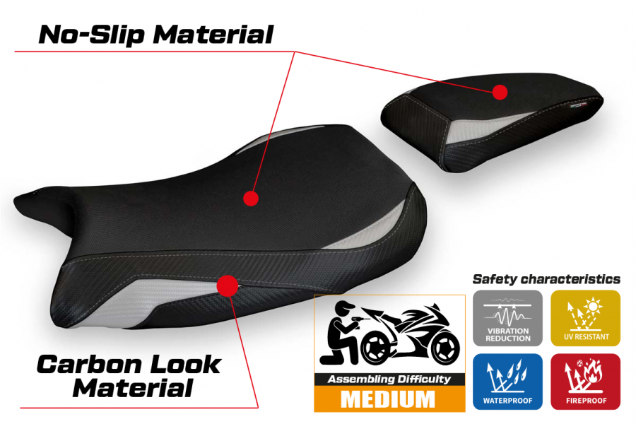 Seat cover compatible BMW S 1000 RR M-Sport (19-22) Sevan 1