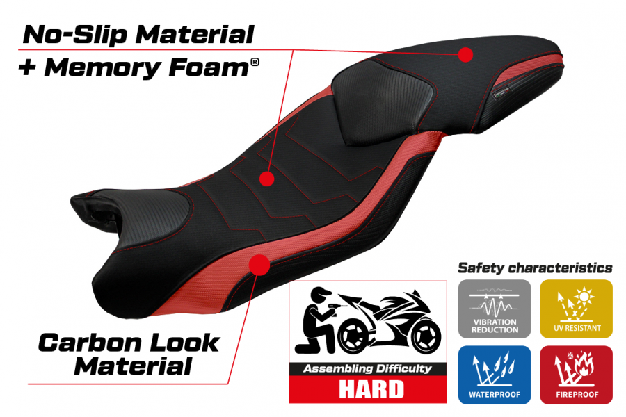 Seat cover compatible BMW S 1000 XR (15-19) Ardea comfort system model