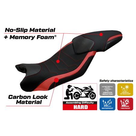 Housse de selle compatible BMW S 1000 XR (15-19) modèle Ardea comfort system