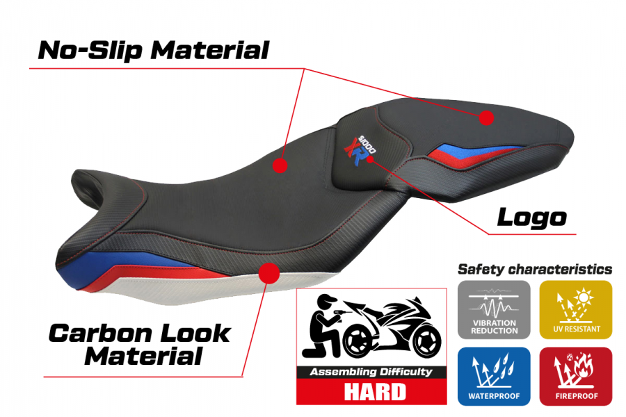 Housse de selle compatible BMW S 1000 XR (15-19) modèle Ardea HP