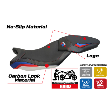 Funda de asiento compatible BMW S 1000 XR (15-19) modelo Ardea HP