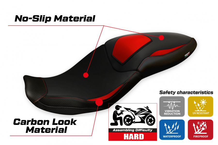 Housse de selle compatible BMW S 1000 XR (20-22) modèle Adrar 1