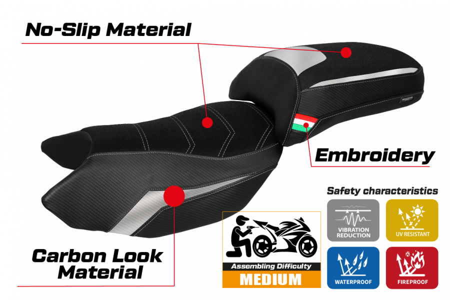 Sitzbezug kompatibel Benelli TRK 502 (17-22) Modell Merida Ultragrip