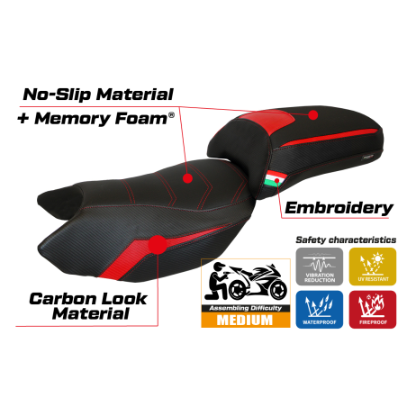 Funda de asiento compatible Benelli TRK 502 (17-22) modelo Merida comfort system