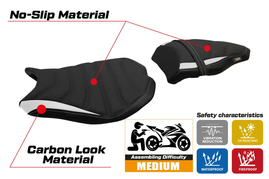 Rivestimento sella compatibile Ducati 848 / 1098 / 1198 (07-13) modello Cervia ultragrip