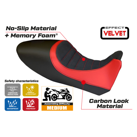 Seat cover compatible Ducati Diavel (11-13) Arezzo Color velvet comfort system model
