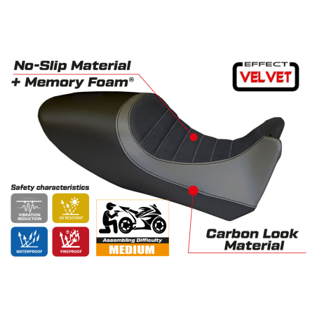 Seat cover compatible Ducati Diavel (11-13) Arezzo Color velvet comfort system model