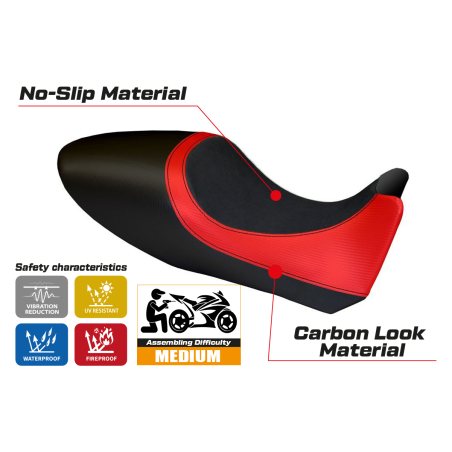 Rivestimento sella compatibile Ducati Diavel (11-13) modello Arezzo Carbon Color
