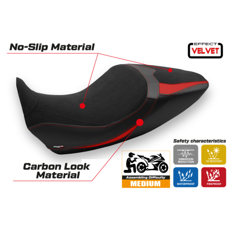 Seat cover compatible Ducati Diavel 1260 (19-22) Saranda 1 velvet model