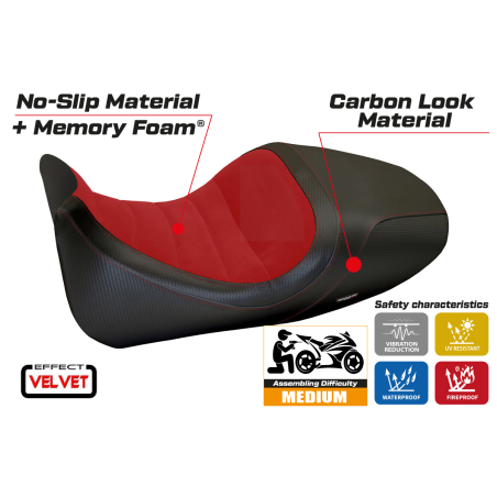 Housse de selle compatible Ducati Diavel (14-18) modèle Imola 1 velvet comfort system