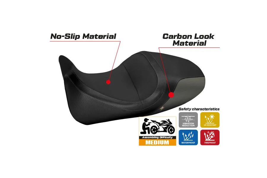 Sitzbezug kompatibel Ducati Diavel (14-18) modell Imola 1 velvet
