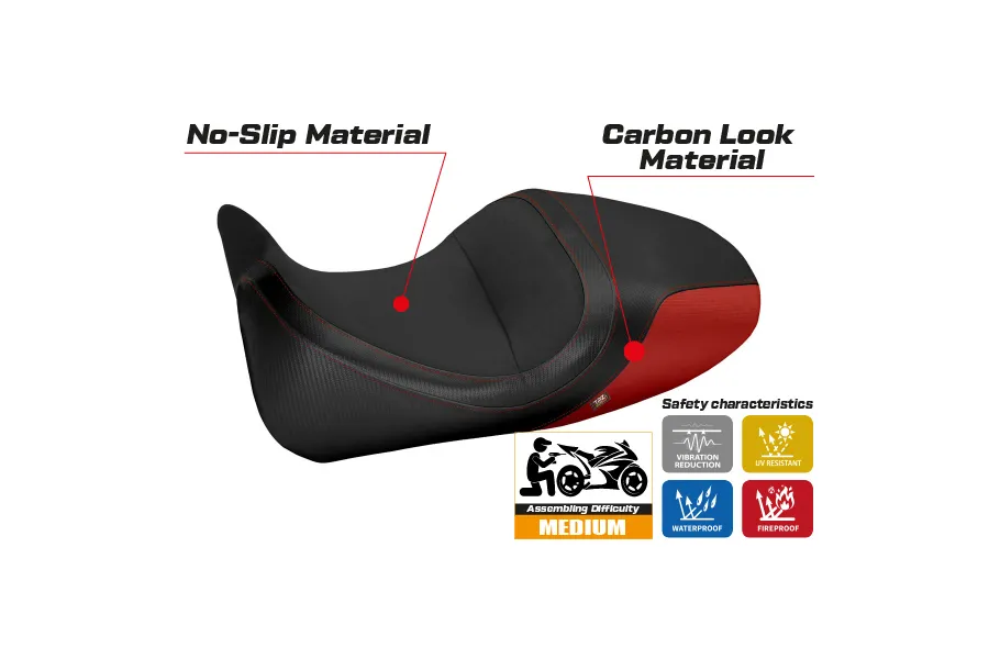 Sitzbezug kompatibel Ducati Diavel (14-18) modell Imola 1 velvet