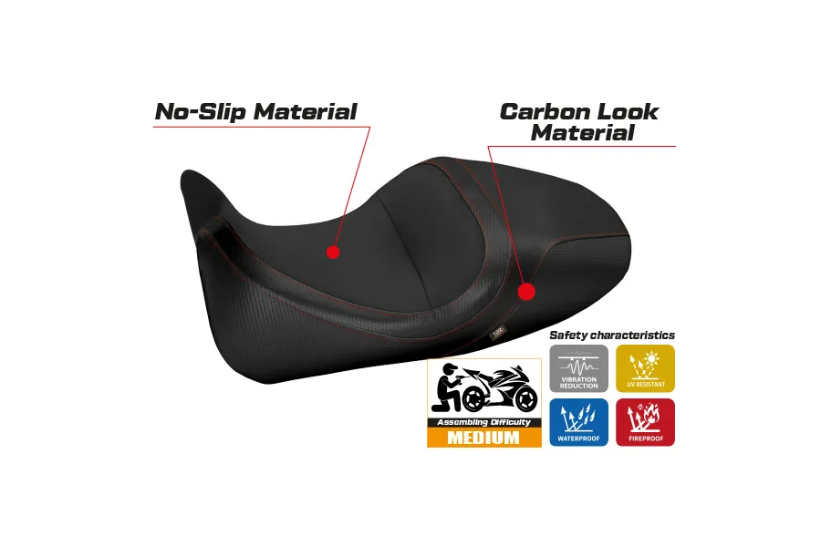 Rivestimento sella compatibile Ducati Diavel (14-18) modello Imola 1 velvet