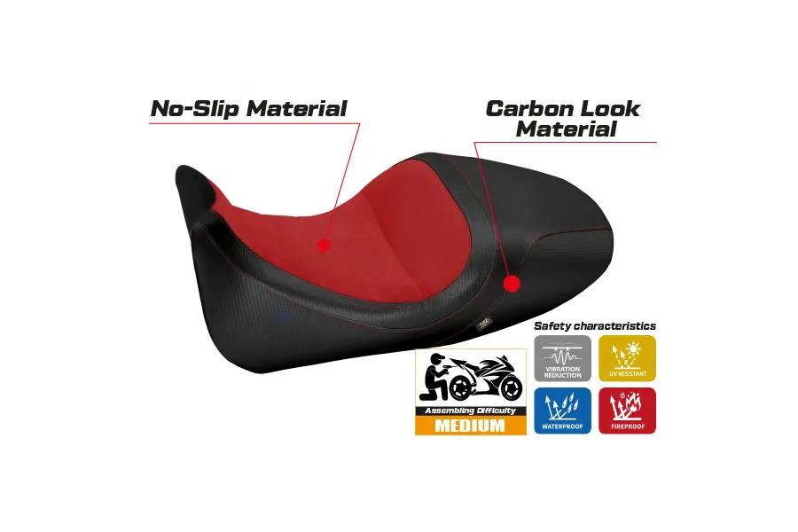 Housse de selle compatible Ducati Diavel (14-18) Imola 1 modèle velvet