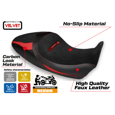Sitzbezug kompatibel Ducati Diavel 1260 S (19-22) Modell Braila 1 velvet