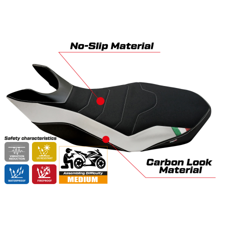 Sitzbezug kompatibel Ducati Hypermotard 796/1100/1100 EVO (07-12) Modell Ribe 2 ultragrip