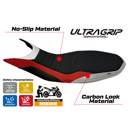 Seat cover compatible Ducati Hypermotard 821 / 939 (13-18) Megara special color ultragrip model