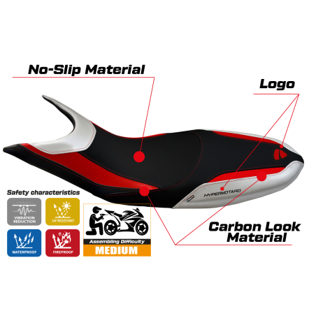 Sitzbezug kompatibel Ducati Hypermotard 821/939 (13-18) Modell Scicli special color