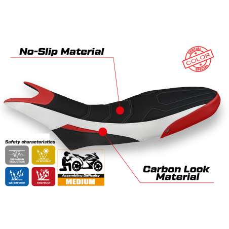Sitzbezug kompatibel Ducati Hypermotard 950 (19-22) Modell Luna special color Ultragrip