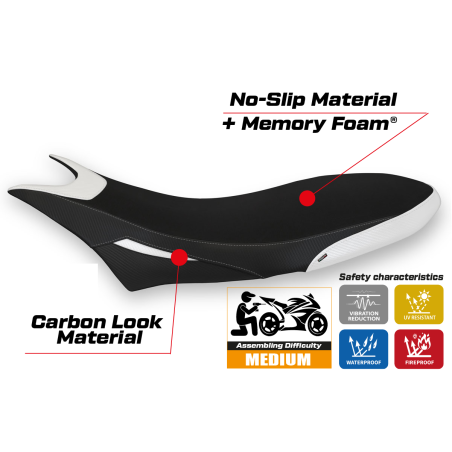 Sitzbezug kompatibel Ducati Hypermotard 950 (19-22) Modell Orlando 1 comfort system