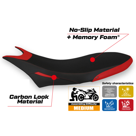 Sitzbezug kompatibel Ducati Hypermotard 950 (19-22) Modell Orlando 1 comfort system