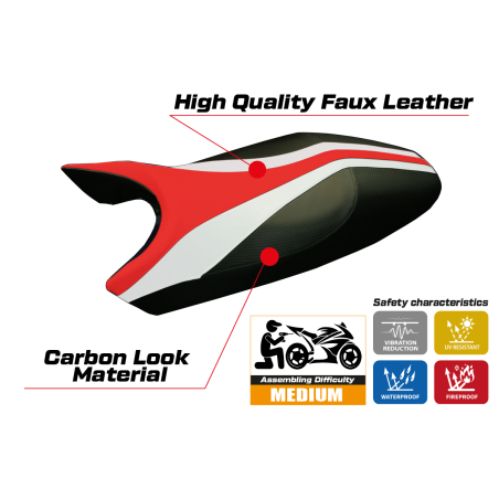 Rivestimento sella compatibile Ducati Monster (94-07) modello Freccia