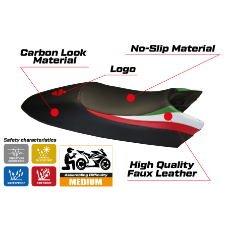 Seat cover compatible Ducati Monster (94-07) Tricolore model