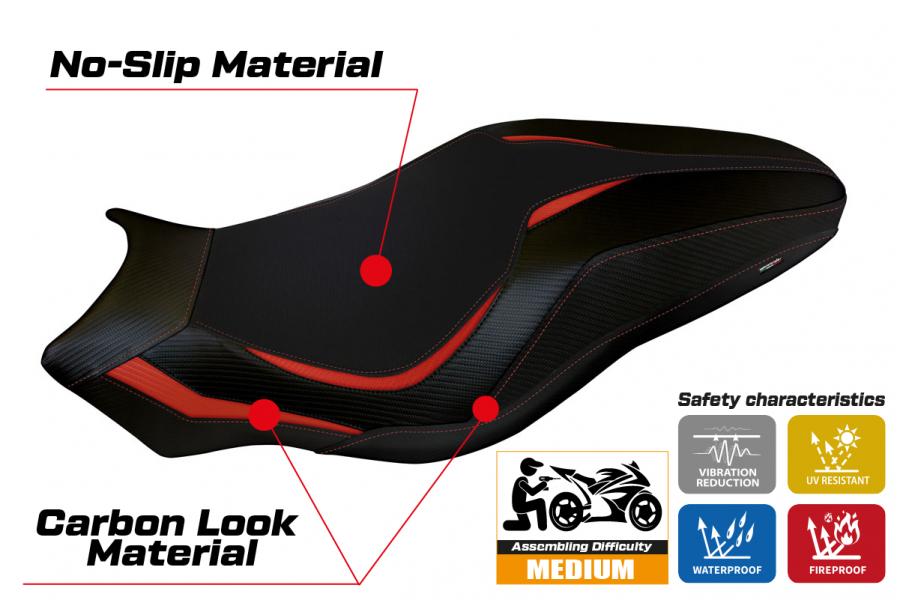 Rivestimento sella compatibile Ducati Monster 797 (17-20) modello Lipsia 1